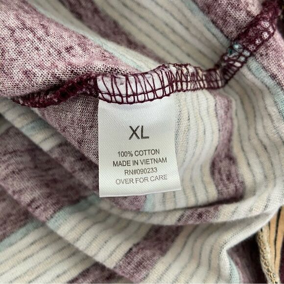 PacSun Striped Crewneck Long Sleeve Shirt Vintage Y2K Preppy‎ Size XL - Picture 7 of 10